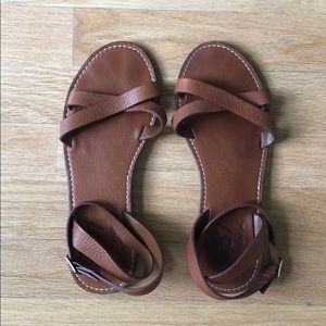 Madewell 1937 Cognac Ankle Strap Sandals